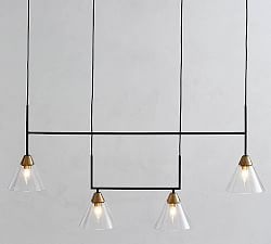 Claremont Flared Glass Linear Chandelier