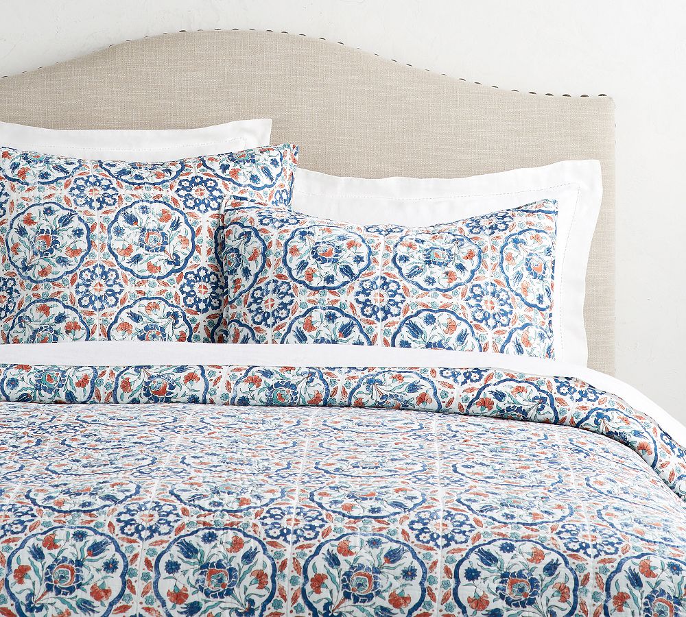 Nesa Tile Print Quilt &amp; Shams
