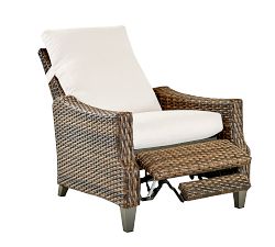 Abrego All-Weather Wicker Recliner