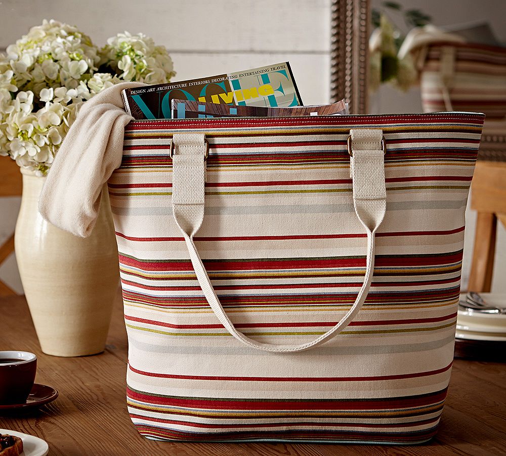 Leslie Stripe Tote Bag