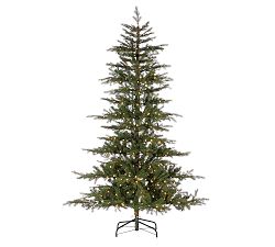 Lit LED Layered Faux Christmas Tree - 7.5 Ft.