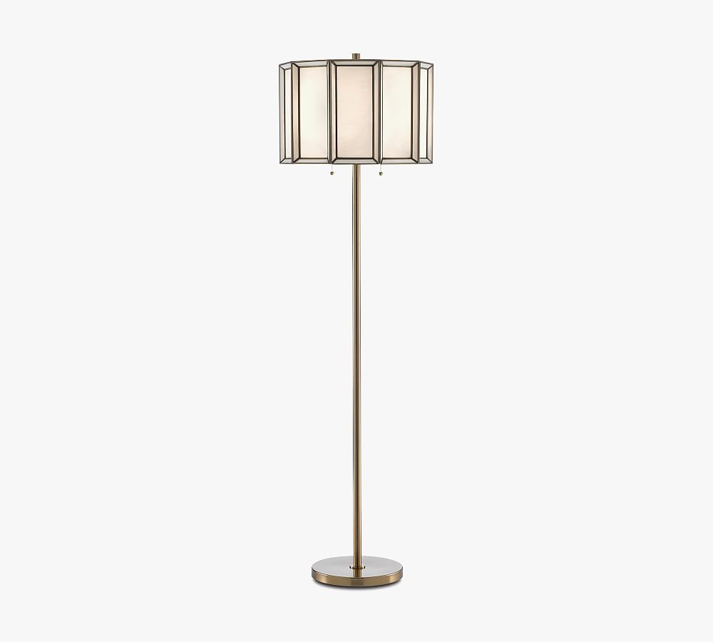 Carmel Milk Glass Floor Lamp (63&quot;)