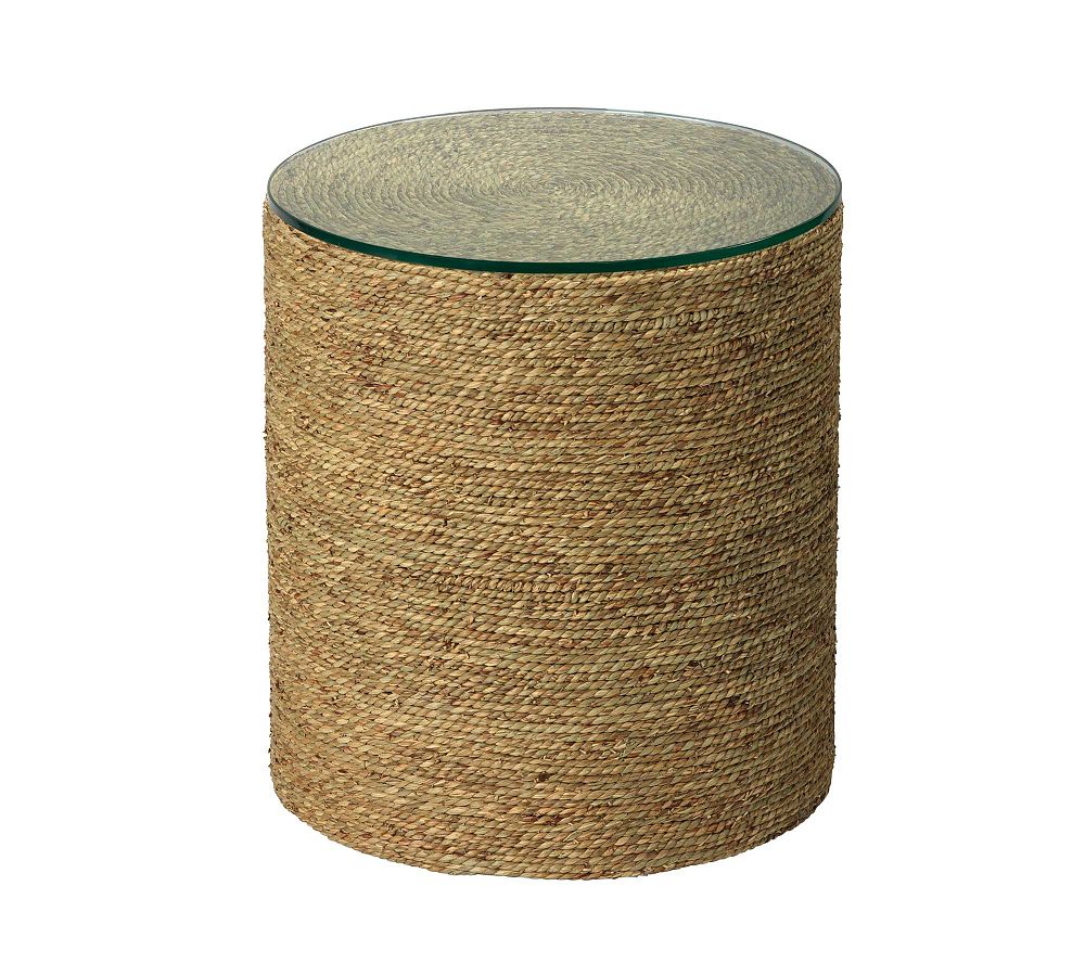 Dixon Round Seagrass End Table (18&quot;)