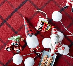 Mercury Glass Beetle Car with Tree Ornament