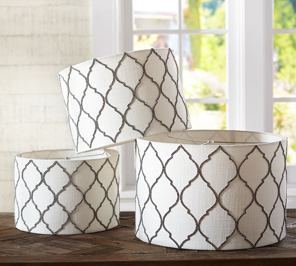 Moroccan Beaded Drum Shade (13&quot;-18'')