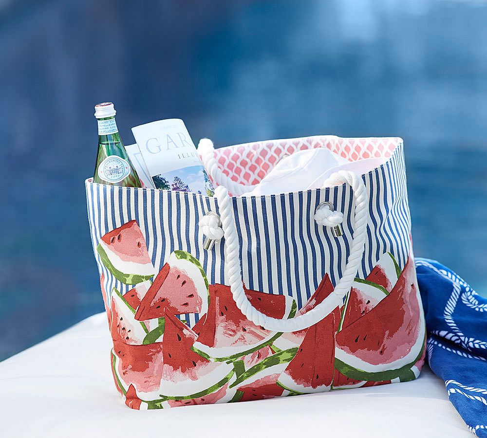 Watermelon Beach Tote Bag