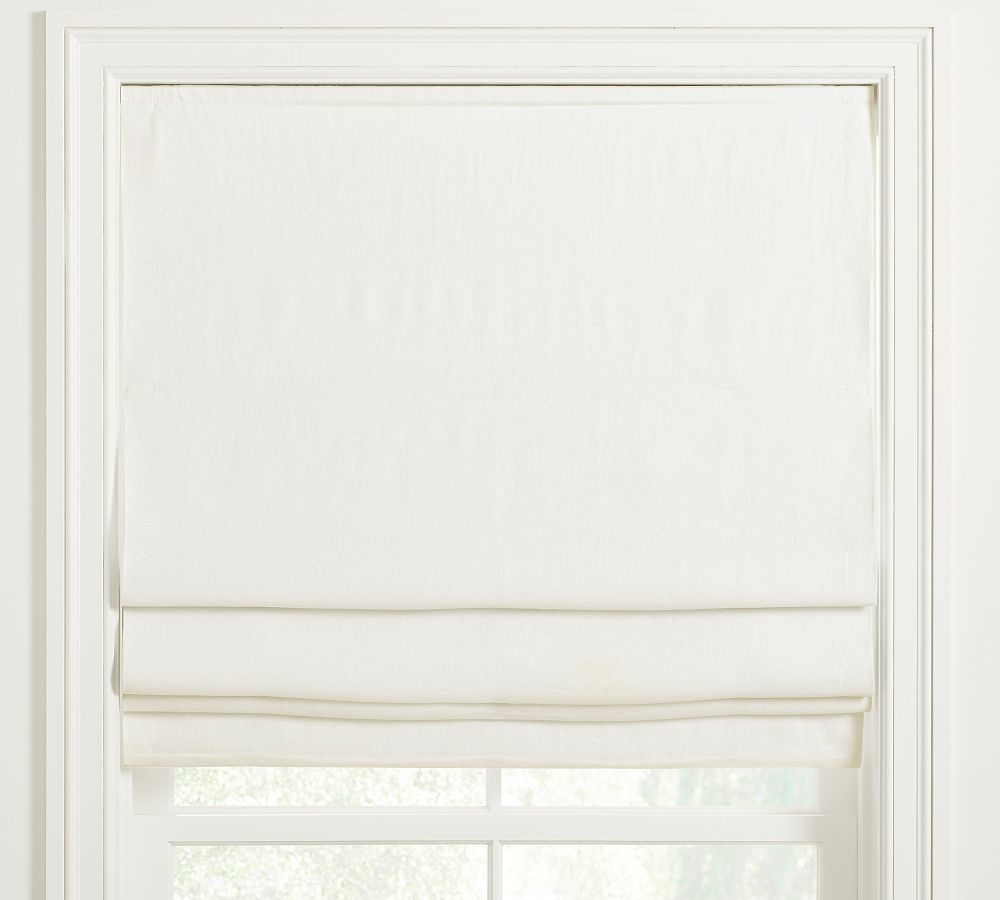 Custom Belgian Flax Linen Roman Light Filtering Shade