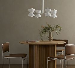 Olive Round Metal Chandelier (28&quot;)