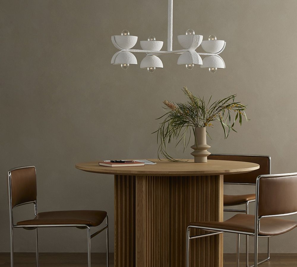Olive Round Metal Chandelier (28&quot;)