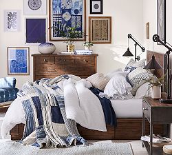 Organic Shirting Stripe Ruffle Pillowcase