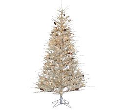 7ft Lit Frosted Sage Slim Artificial Christmas Tree
