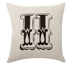 Personalized Alphabet Linen Pillow Cover