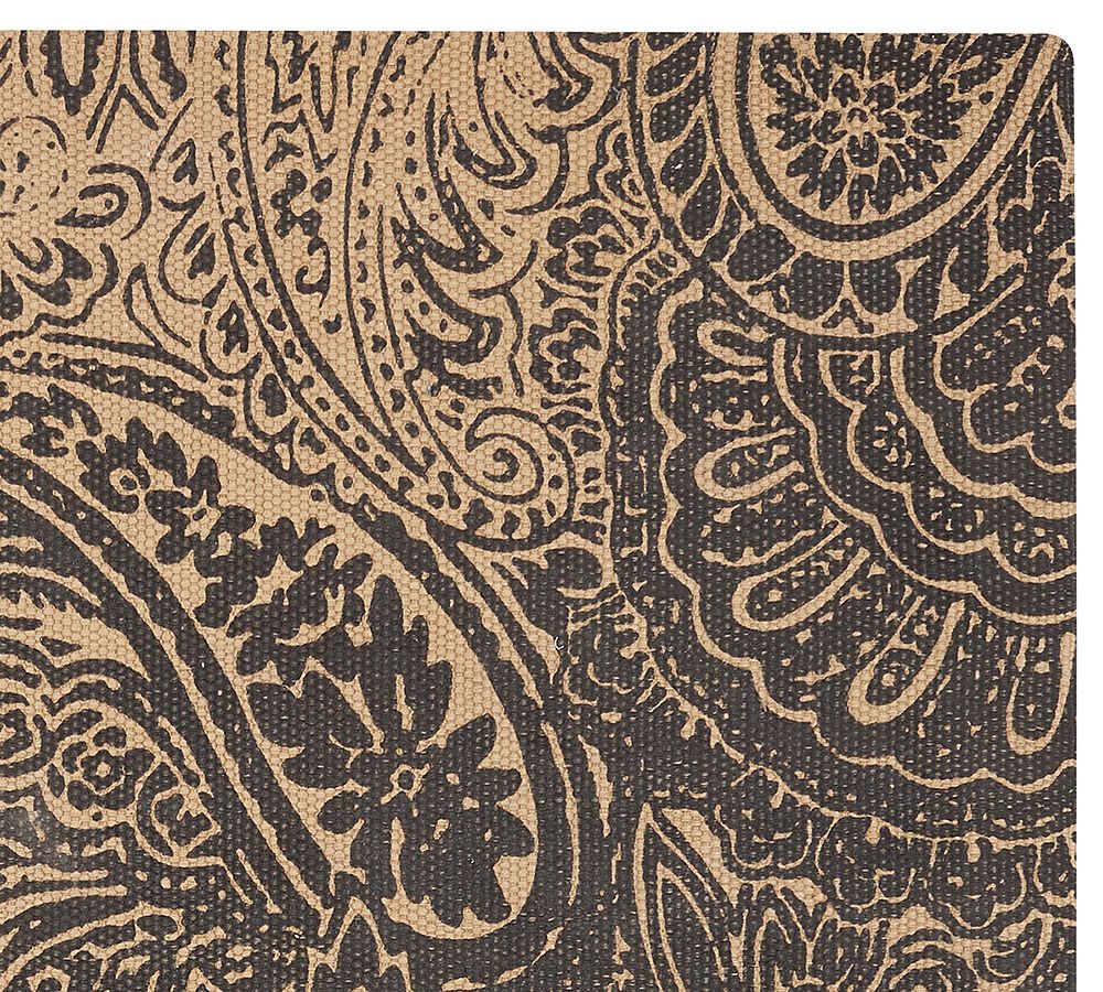 Paisley Printed Natural Fiber Rug Swatch