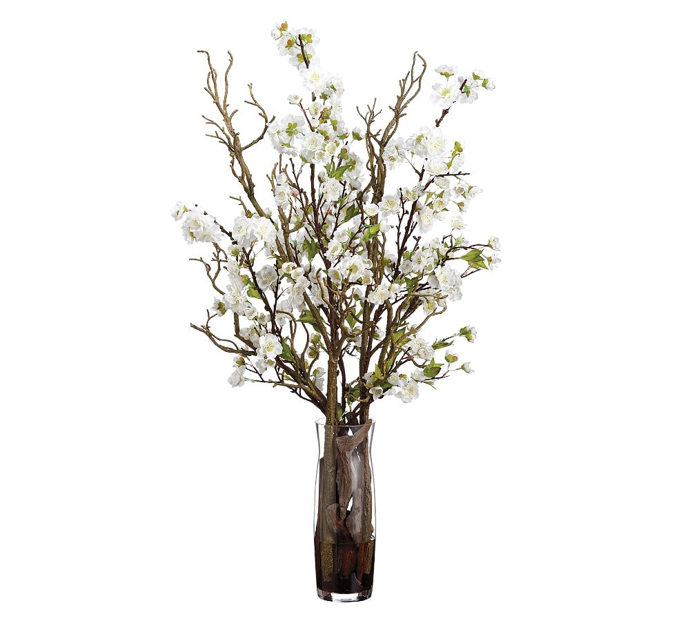 Faux Cherry Blossoms &amp; Twigs Mixed Arrangement