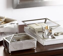 Conservatory Metal &amp; Glass Jewelry Box