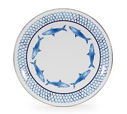 Pescado Enamel Dinner Plates, Set of 4