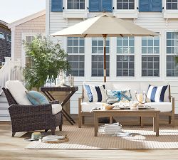 Abrego All-Weather Wicker Recliner