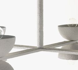 Olive Round Metal Chandelier (28&quot;)
