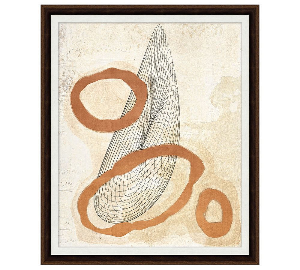 Copper Leaf Cosmo Framed Print by Tina Pressler