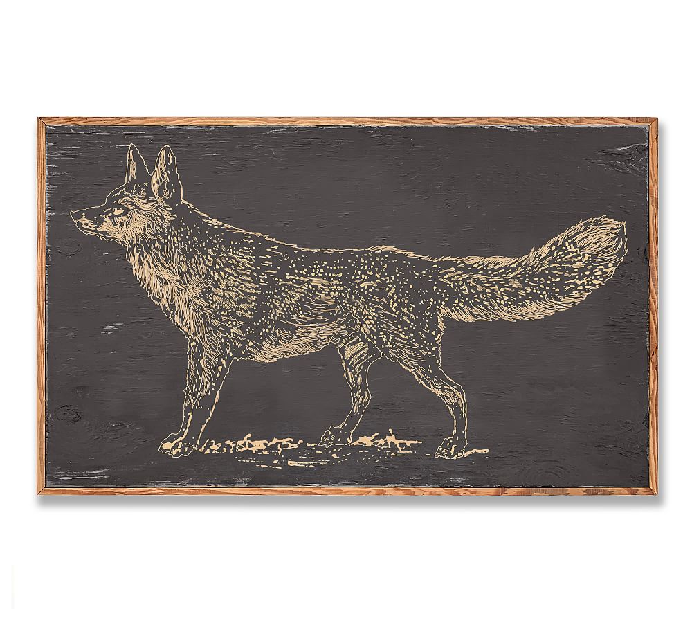 Fox Carved Wood Wall Art