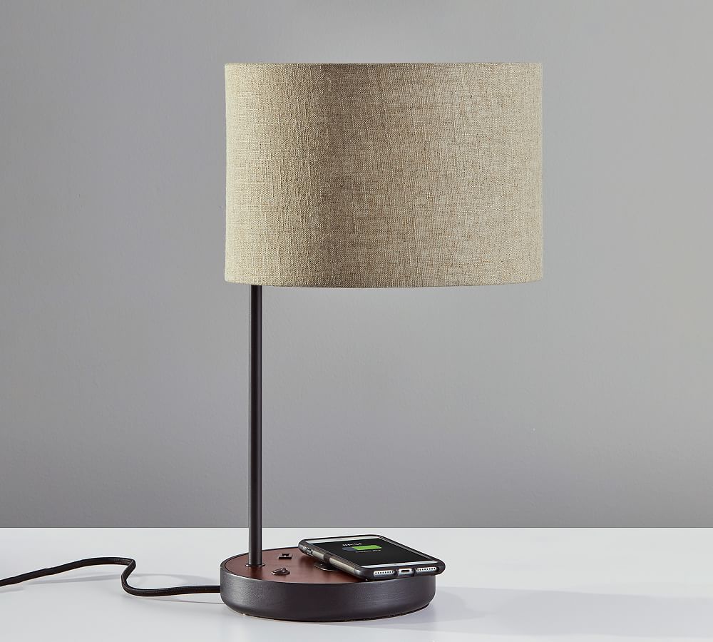 Greylock Wooden USB Table Lamp (16&quot;)