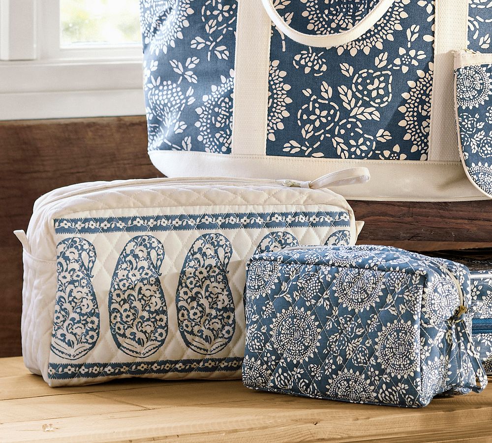 Lori Paisley/Calista Floral Cosmetic Bags, Set of 2
