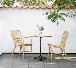 Margret Alu-Rattan Outdoor Dining Chair