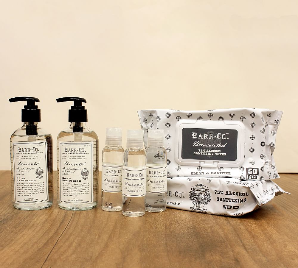 Barr-Co. Unscented Hand Sanitizers &amp; Wipes Family Bundle