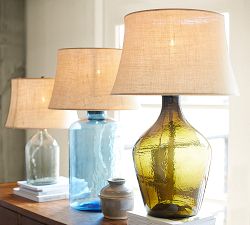 Burlap Sheer Tapered Drum Lamp Shade (11&quot;-14'')