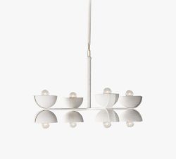 Olive Round Metal Chandelier (28&quot;)