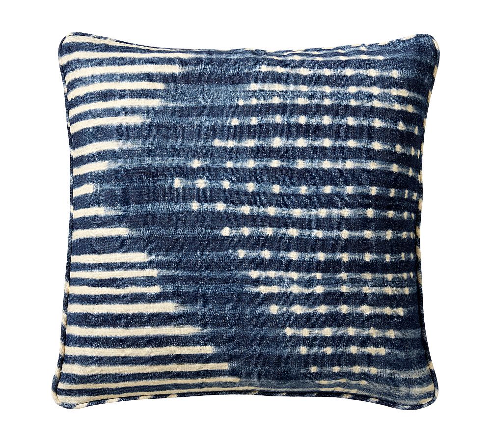 Open Box: Shibori Diamond Pillow, 20&quot; -  Blue