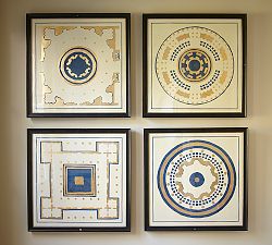 Garden in Gold Framed Prints