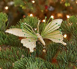 Glitter Butterfly Clip Ornament