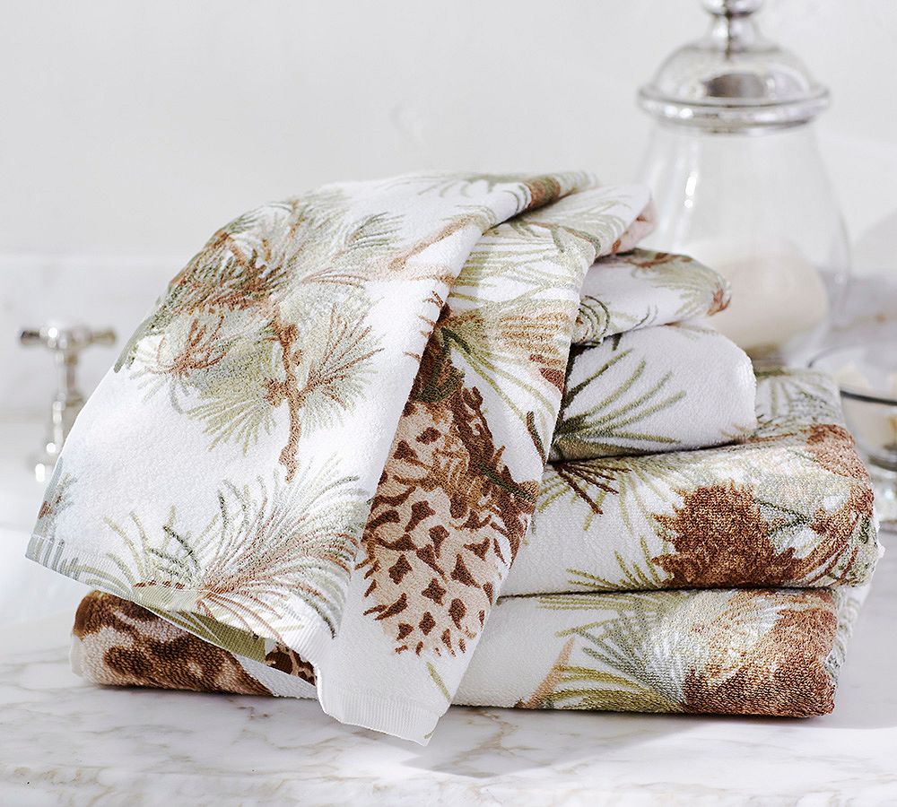 Snow Pine Bird Bath Towel