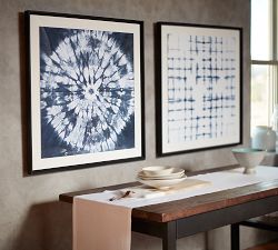 Shibori Circle Framed Print
