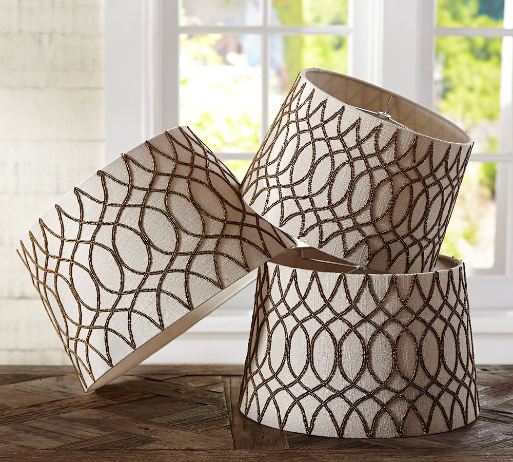 Veronica Beaded Tapered Drum Shade (12&quot;-15'')