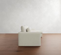 Westwood Fin Arm Deep Seat Slipcovered Chaise Sectional (130&quot;-148&quot;)