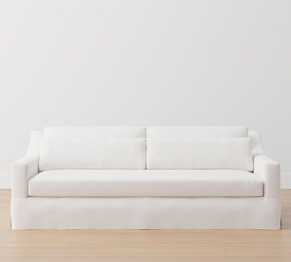 YORK SLOPE ARM DEEP SEAT SLIPCOVERED SOFA 81"