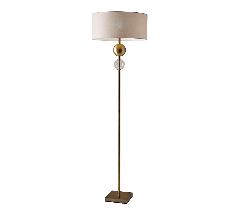 Evan Floor Lamp, Antique Brass
