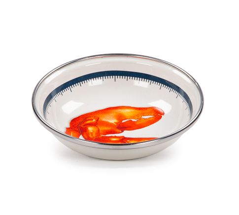 Golden Rabbit Lobster Enamel Dip Bowl, Set of 6