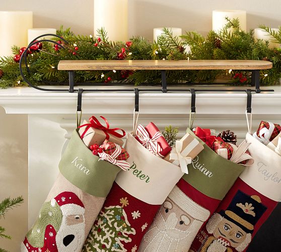 Mantle Sleigh Stocking Holder