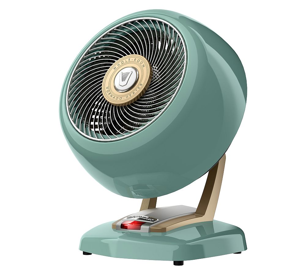 Vintage Green Metal Electric Space Heater with Thermostat