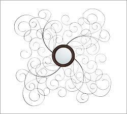 Arora Metal Scroll Mirror