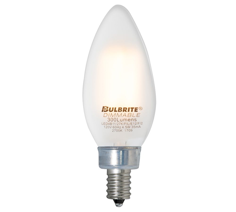 LED Frosted Filament Torpedo 40 Watt Equivalent Light Bulb, Pack of 4