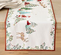 Christmas in the Country Santa Cotton/Linen Table Runner