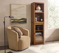 Reed Modular Bar Shelf with Glass Cabinet (18&quot;)