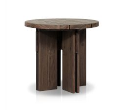 Robertson Teak Round Outdoor End Table (22&quot;)