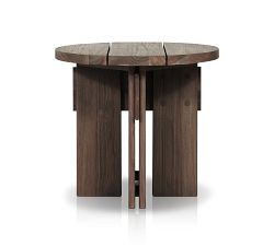 Robertson Teak Round Outdoor End Table (22&quot;)