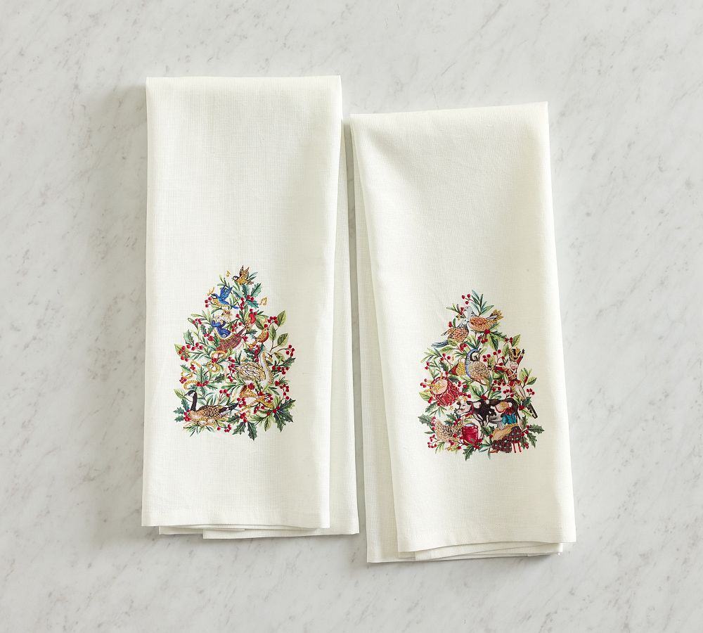 12 Days of Christmas Cotton/Linen Tea Towels
