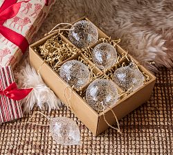 Clear Speckled Ornament Box - Set of 6